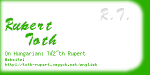 rupert toth business card